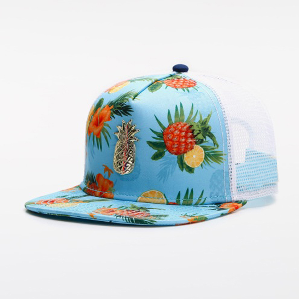 Snapback Hat Flat - Fashionable Versat Hat Tropical Fruit Floral