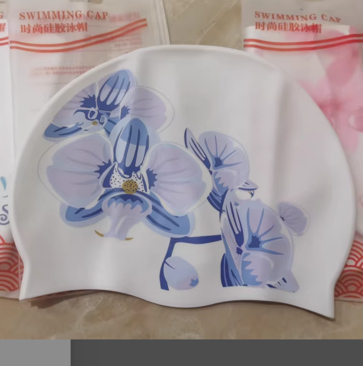 Swim Hat Silicone - Silicone Swimming Hats Waterproof Cute Printed