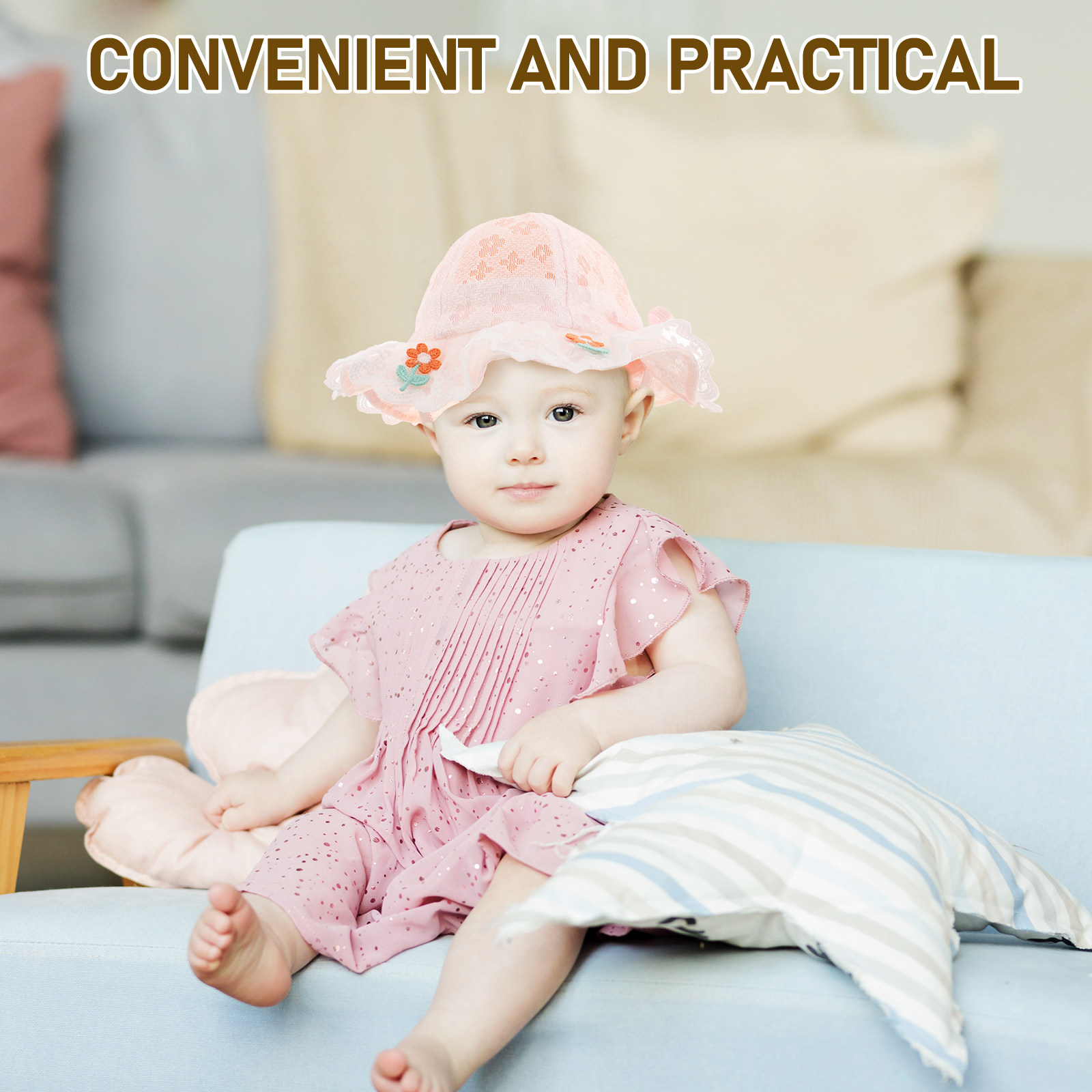 Baby Girl Summer Hat Breathabl - Sun Hat Wide Brim recension och pris