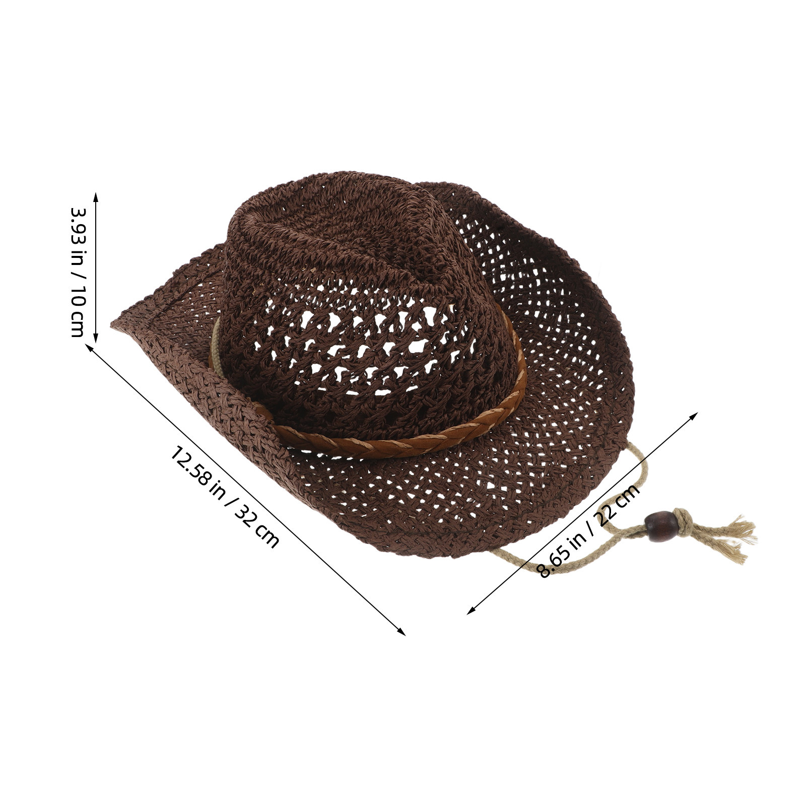 Kids Straw Cowboy Hat Western  - Sun Hat Wide Brim recension och pris