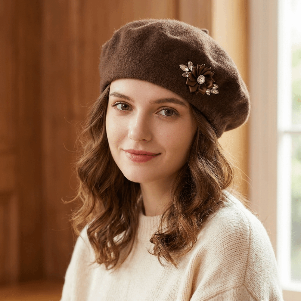 Sweet Solid Color Wool Beret C - Beret French Wool recension och pris