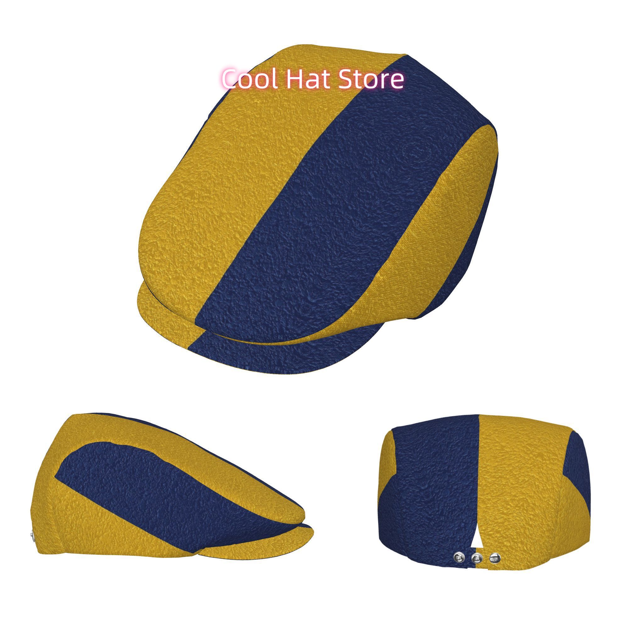 Matte Textured Yellow & Navy S - Newsboy Cap Ivy recension och pris
