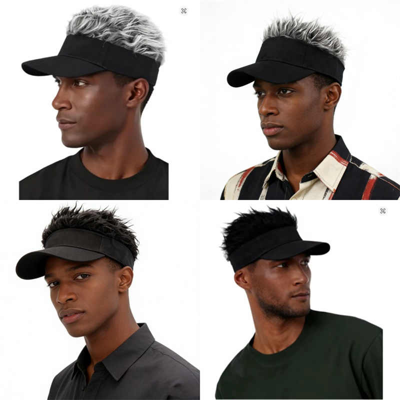 Men Women Synthetic Spiked Wig - Visor Sun Hat recension och pris