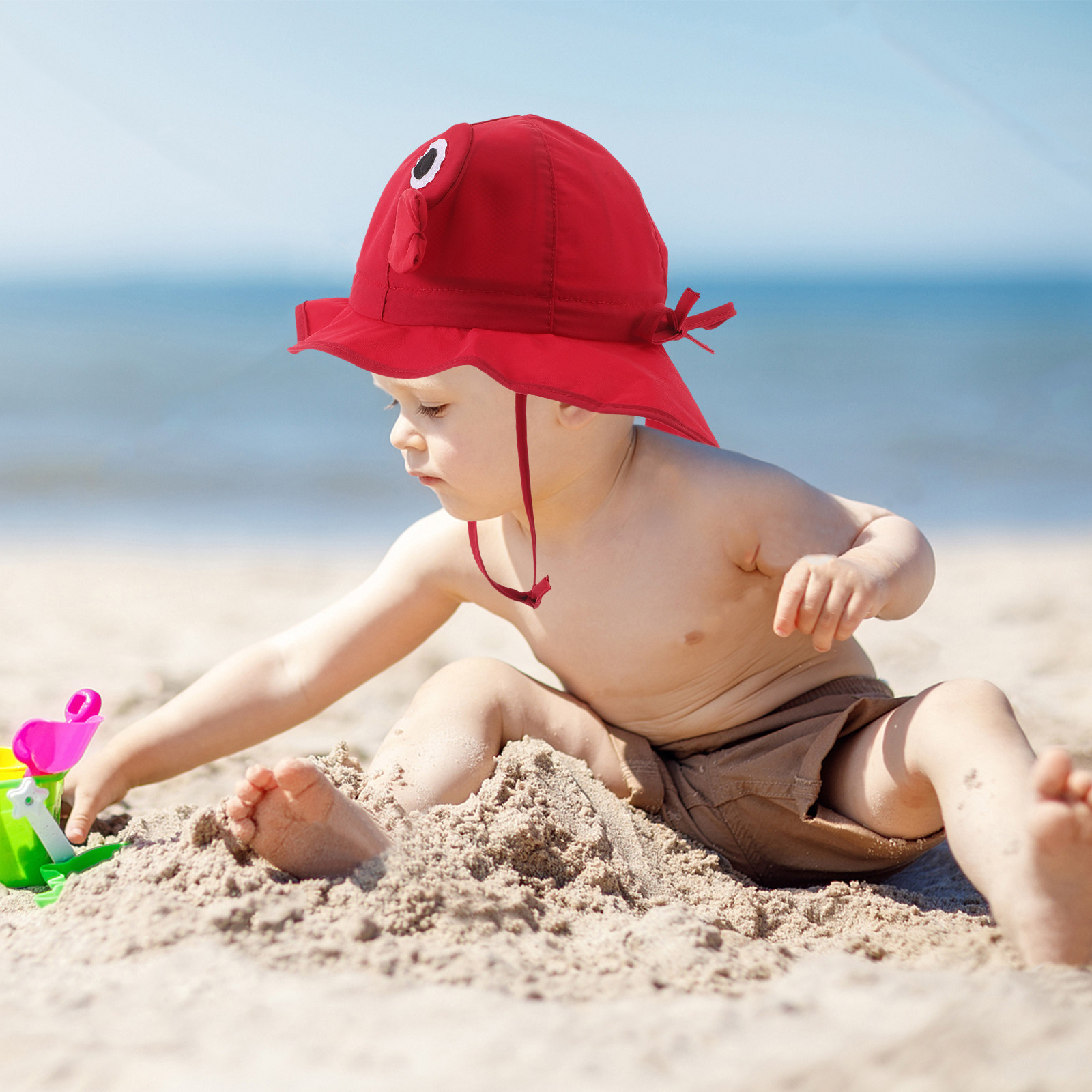Kids Wide Brim Sun Hat Neck Fl - Sun Hat Wide Brim recension och pris