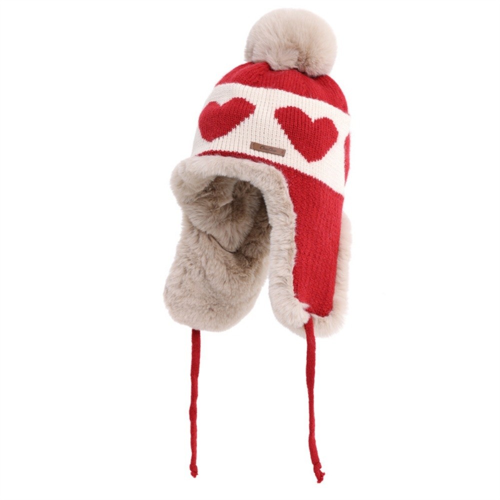 Polyester Heart Pattern Ear Fl - Trapper Hat Ear Flap recension och pris