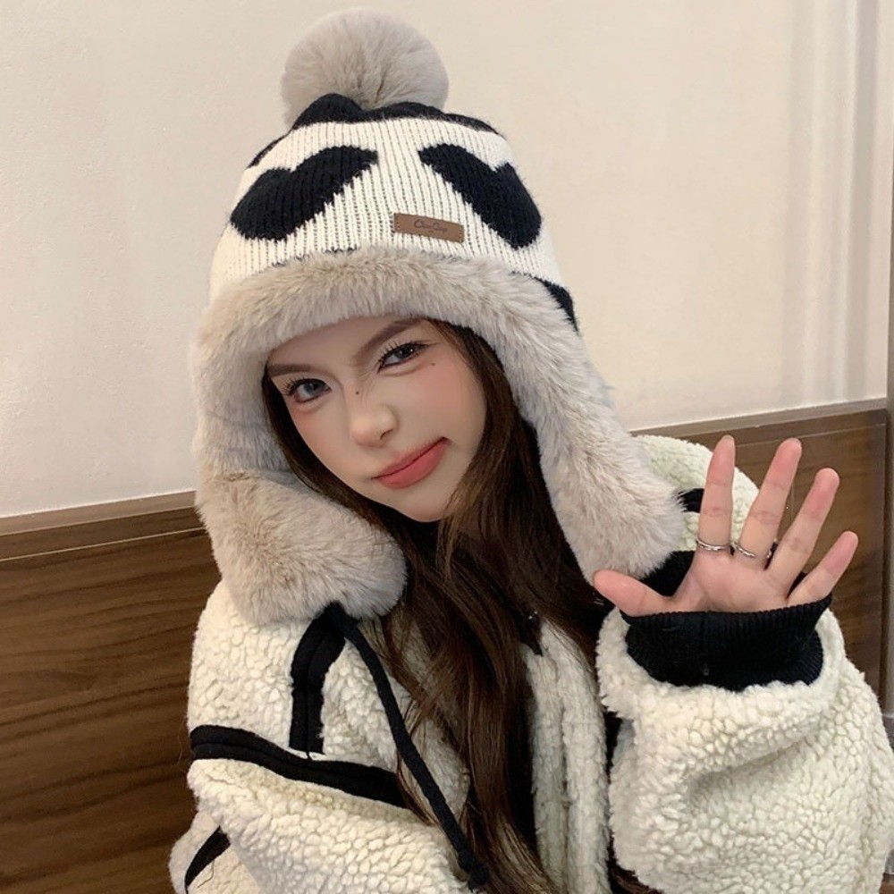 Polyester Heart Pattern Ear Fl - Trapper Hat Ear Flap recension och pris