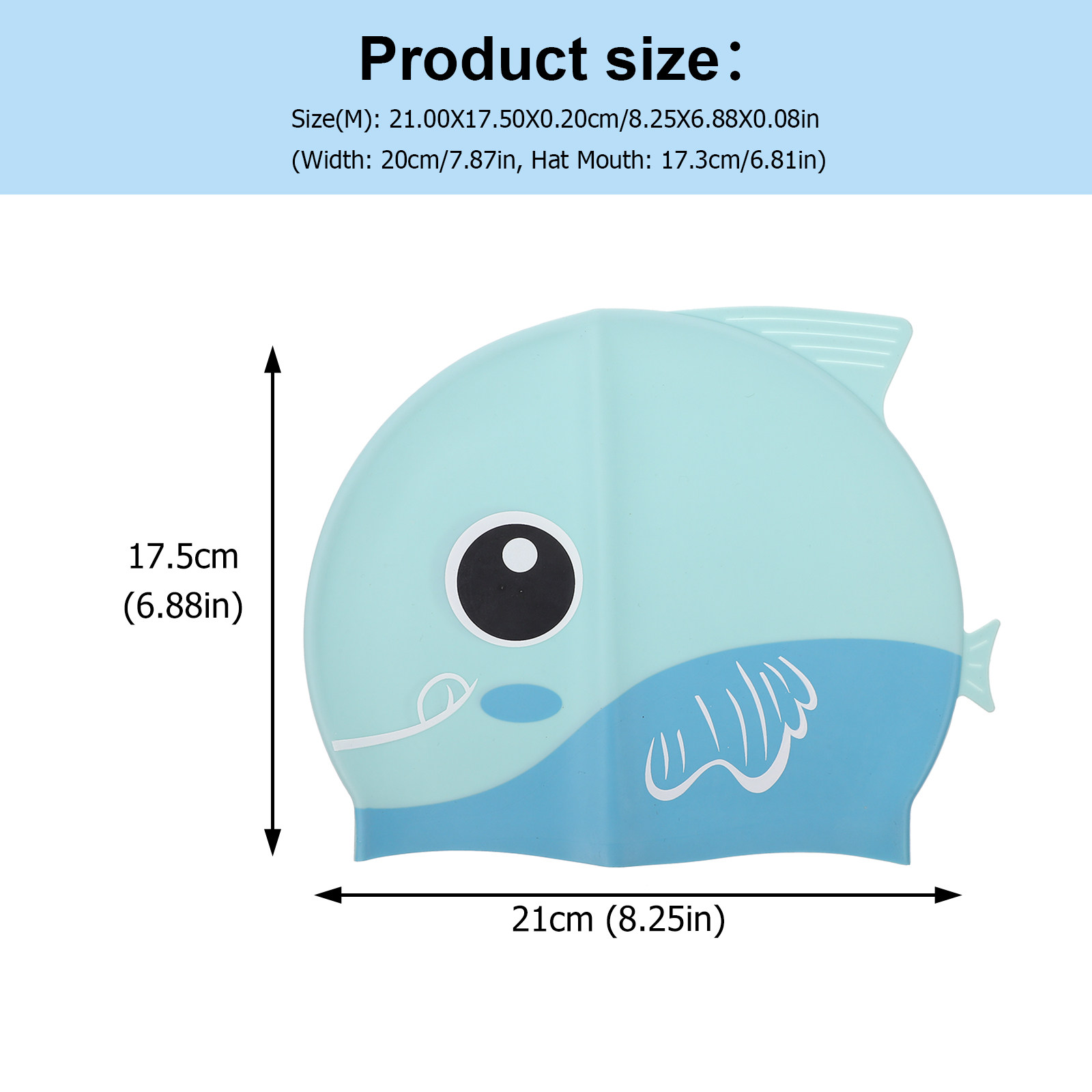 Kids Silicone Swim Cap with Ex - Swim Hat Silicone recension och pris