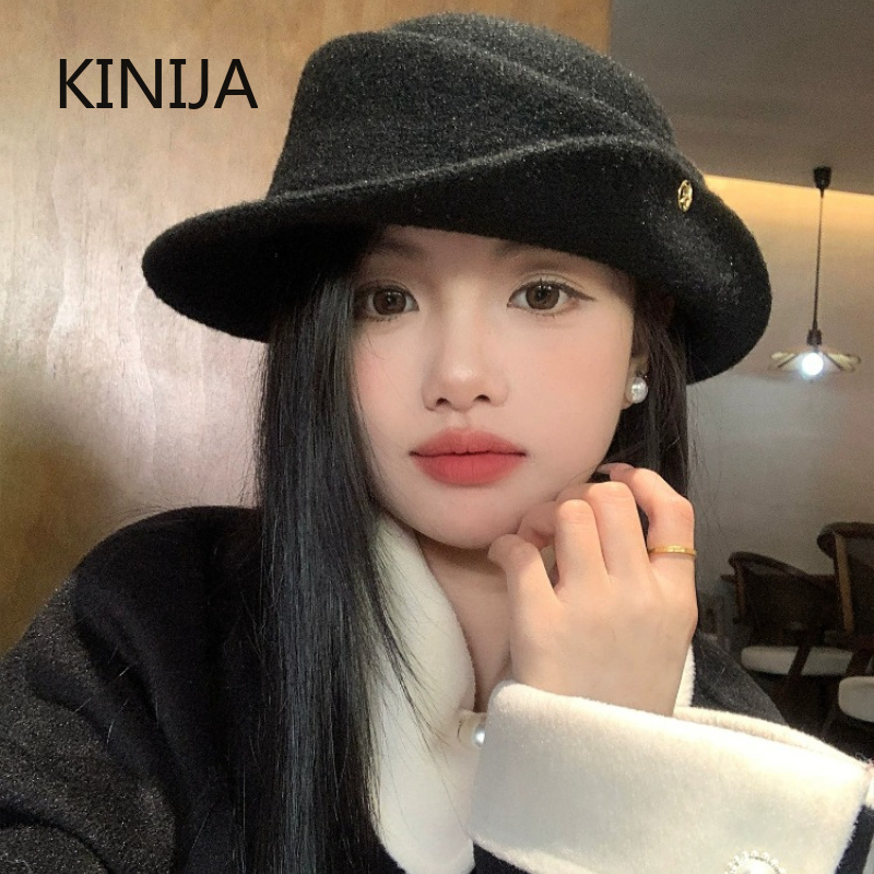French Elegant Black Top Hat W - Beret French Wool recension och pris