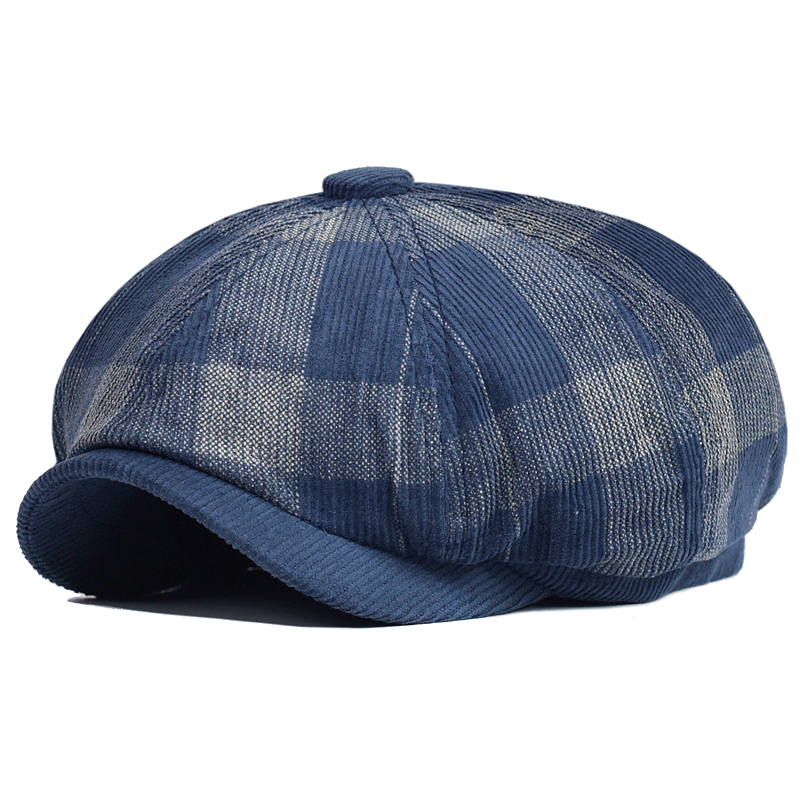 Autumn Winter Plaid Thick News - Dad Hat Cotton recension och pris