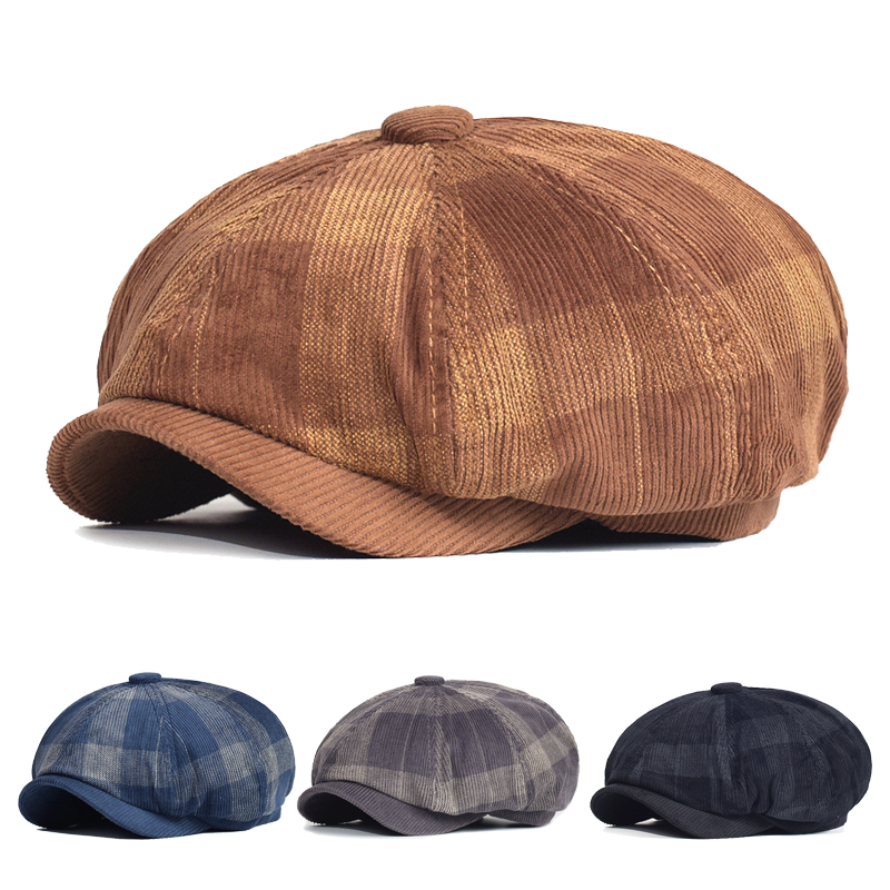 Autumn Winter Plaid Thick News - Dad Hat Cotton recension och pris