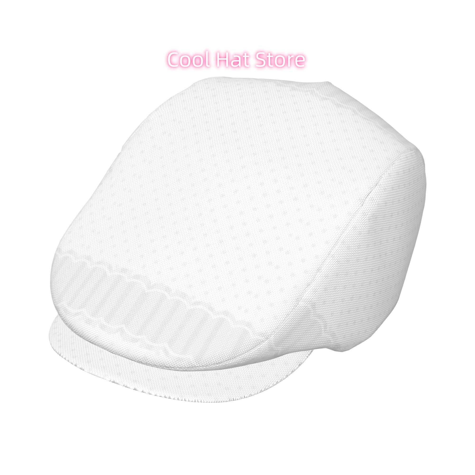 White Polka Dot Lace Trim Men  - Newsboy Cap Ivy recension och pris