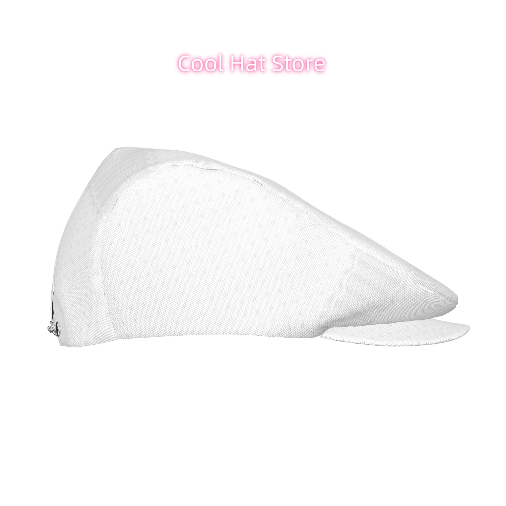 White Polka Dot Lace Trim Men  - Newsboy Cap Ivy recension och pris